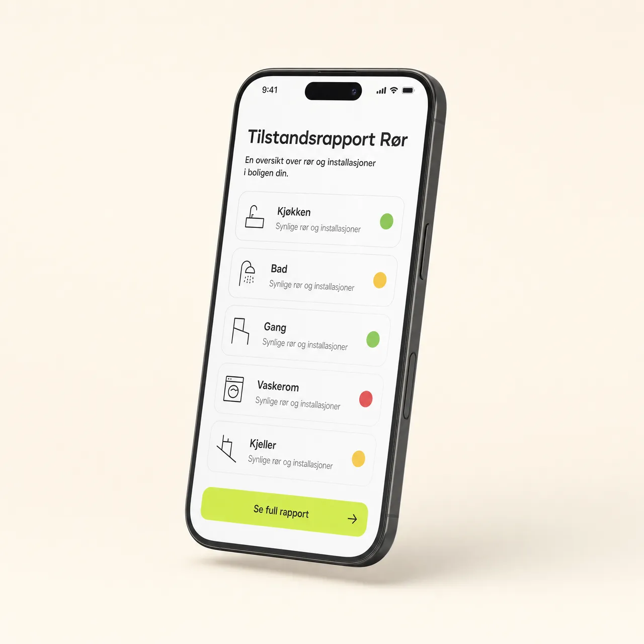 Digital tilstandsrapport – Rørsjekk